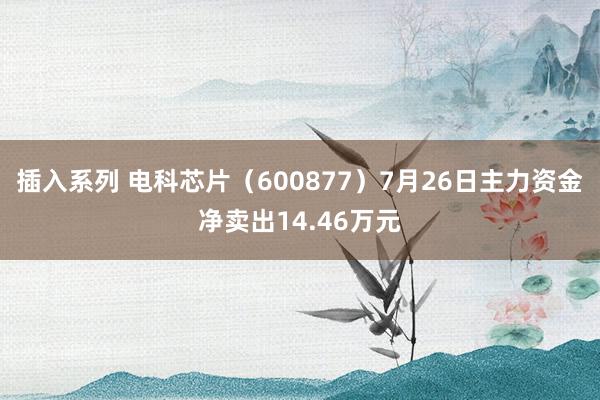 插入系列 电科芯片（600877）7月26日主力资金净卖出14.46万元