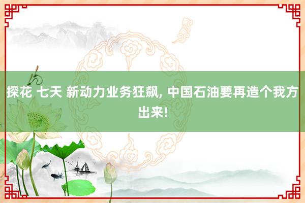 探花 七天 新动力业务狂飙， 中国石油要再造个我方出来!