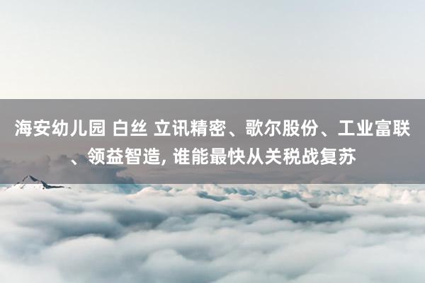 海安幼儿园 白丝 立讯精密、歌尔股份、工业富联、领益智造， 谁能最快从关税战复苏